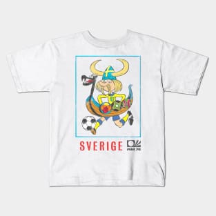 Sverige / Sweden 70s Football Retro Fan Design Kids T-Shirt